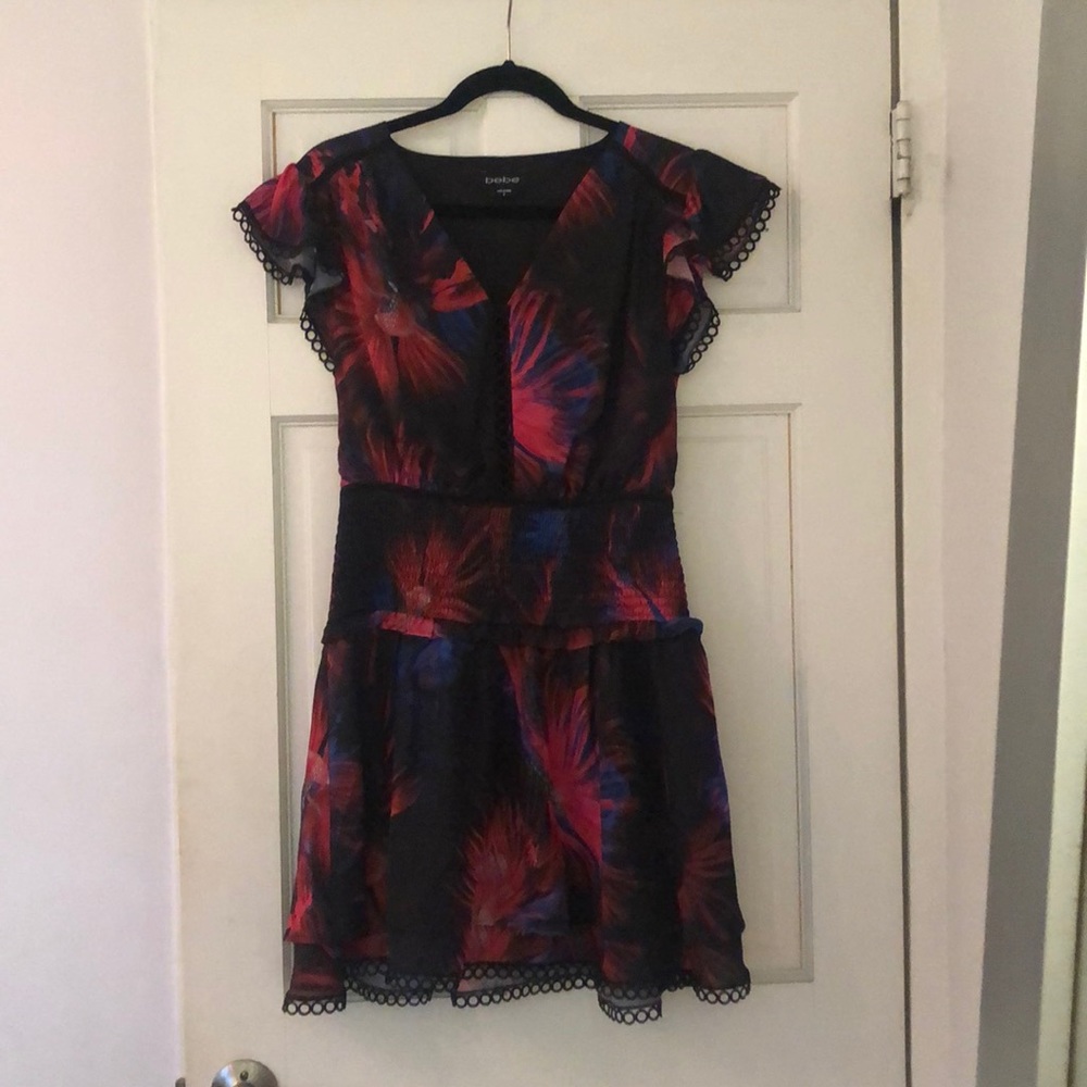 Beautiful Floral Silky Mini Dress